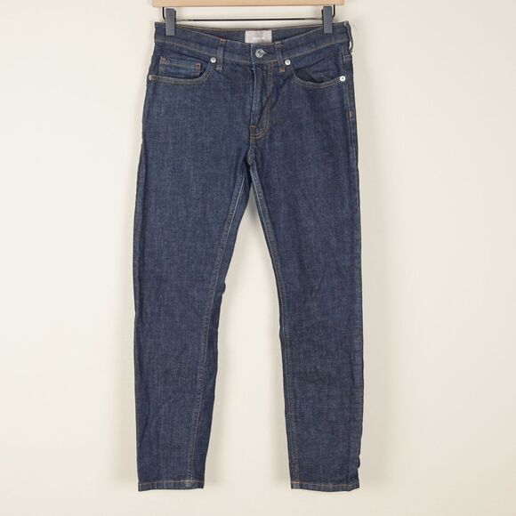 Everlane Mid Rise Skinny Ankle Dark Wash Indigio Blue Jeans Womens Sz 26 Ankle - Picture 1 of 7